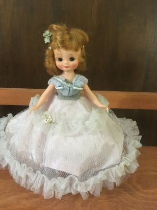 Vintage Betsy Mccall Doll Pink/blue Cotillion Dress - Slip,  Panties,  Slippers B62