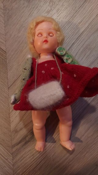 Collectable Retro Vintage 50s Miss Rosebud Doll 7 " Jointed Doll
