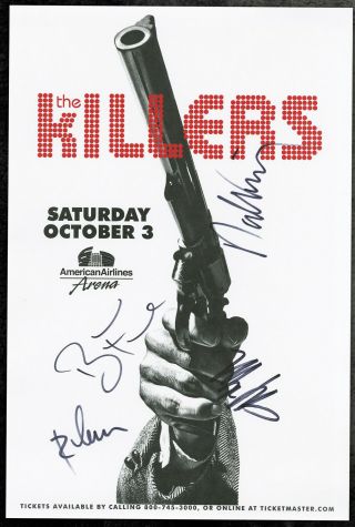 The Killers Autographed Gig Poster Ronnie Vannucci,  Brandon Flowers