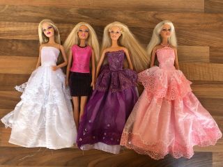 Mattel Barbie Vintage Fashionista Gown Wedding Dress Fashion Flex Doll Bundle