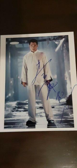 Jet Li Hand Signed Autographed Color Photo 8 X 10.