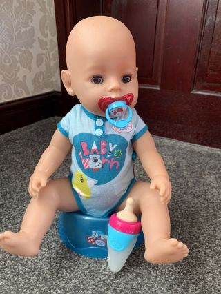 Zapf Creation Baby Born Boy Doll With Dummy And Potty