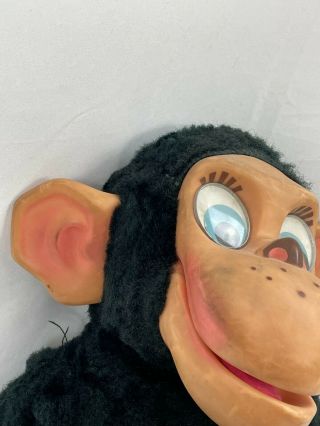 Vintage Mattel Chester O Chimp Rubber Face Monkey Pull String Talking Doll Toy