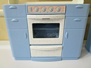 Barbie Vintage 1998 Mattel Blue Real So Now Kitchen Stove Oven Sink Counter 2