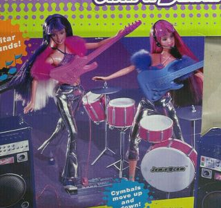 Barbie Jam N Glam Concert Play Set With Doll And Accessories W/ Box Drums Guitar