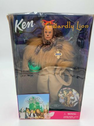 Box Damage Mattel,  Barbie Ken As Cowardly Lion Wizard Of Oz,  1999