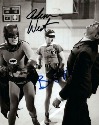 Burt Ward Adam West Signed 8x10 Photo Picture With Great Looking Autographed