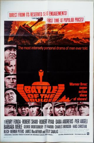 Battle Of The Bulge 1966 Henry Fonda,  Robert Shaw,  Cool Thurston Tank Art
