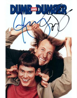 Jim Carrey Jeff Daniels Signed 8x10 Photo Autographed Picture Plus