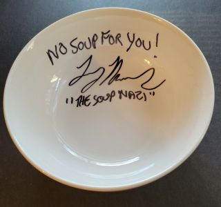Larry Thomas The Soup Nazi No Soup For You Signed Soup Bowl Seinfeld Jsa