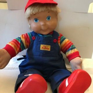 Vintage 1985 Playskool " My Buddy " Doll Complete W/ Clothes,  Shoes,  Socks And Hat