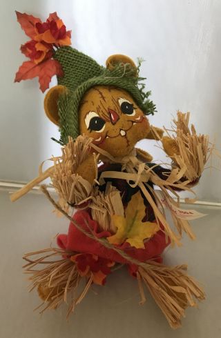 Rare Annalee Thanksgiving Harvest Scarecrow Mouse 2004 6 "