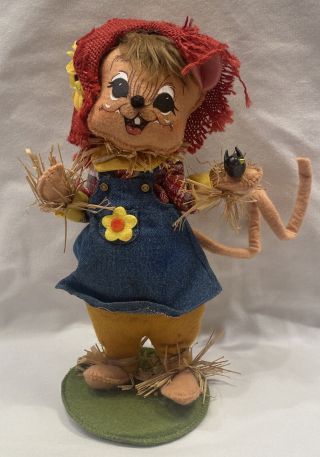 Annalee 2013 Fall/thanksgiving Scarecrow 8” Girl Mouse