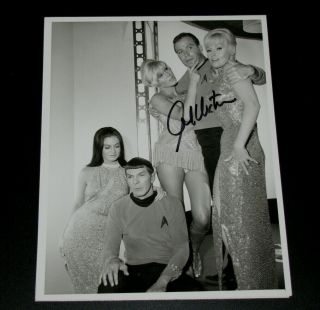 William Shatner Signed Early B&w 7x9 Press Photo " Star " Leonard Nimoy
