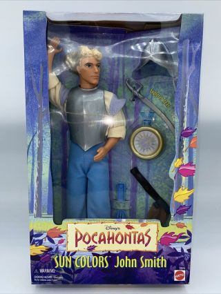 1995 Disney Pocahontas Sun Colors John Smith Doll 13329 Nrfb