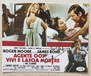 Jane Seymour Signed,  Live And Let Die,  Lobby Card Photo W/coa