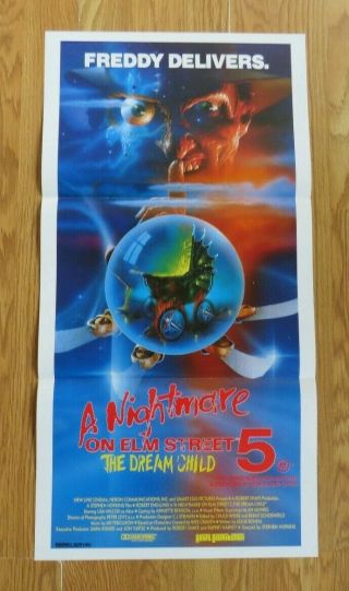 A Nightmare On Elm Street 5 1989 Cinema Daybill Poster Robert Englund