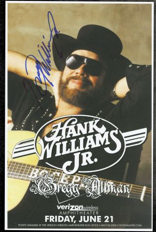 Hank Williams Jr.  Autographed Gig Poster