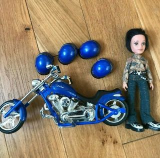 Bratz Boyz Motorcycle Style Cade Doll,  Motorbike With Sounds & Helmets