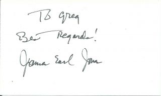 James Earl Jones Star Wars Hand Signed Autographed Card