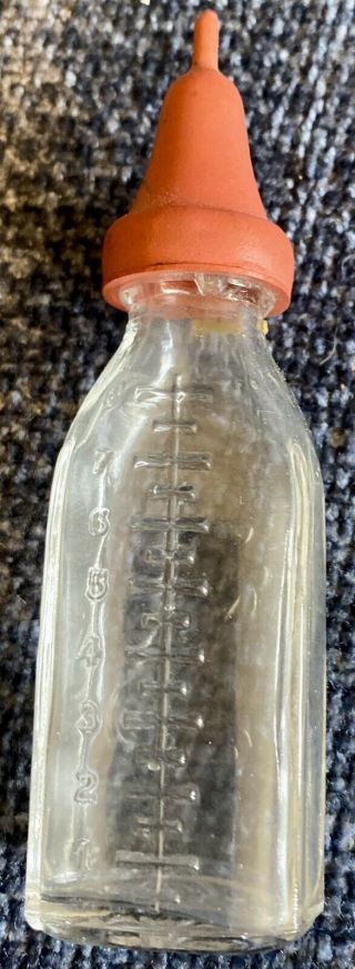 Antique Glass Bottle For Doll Display For Antique Character Baby