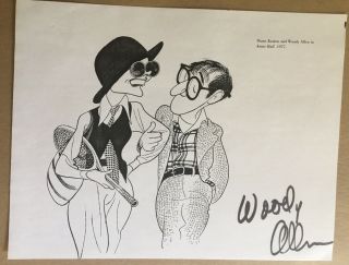Woody Allen Hand Signed Autographed 8 X 11 Print W/coa Hirshfeld