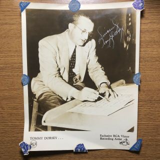 Tommy Dorsey Autograph - Big Band Memorabilia - Rca Press Kit Photo Promotional