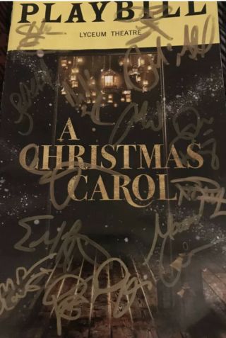 A Christmas Carol Complete Cast Signed Broadway Playbill Lachanze Andrea Martin