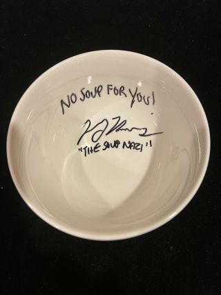 Autographed Larry Thomas Signed The Soup Nazi Soup Bowl No Soup For You Jsa