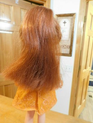 Vintage 1969 Ideal Crissy Doll - Red Growing Hair In Dress and Panty 3