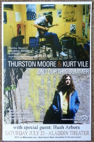 Signed Thurston Moore Sonic Youth Gig Poster In - Person W/proof Autograph Concert