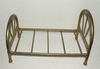 Antique Salesman Sample Brass Bed Doll Bed 17 - 1/4 " X 10 - 1/2 "