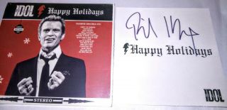 Billy Idol Happy Holidays Cd W Autographed / Signed Art Card -