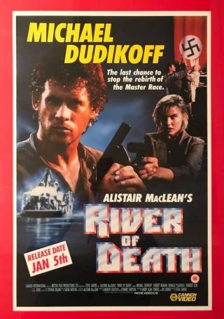 River Of Death 1980’s Video Shop Movie Poster.  Alistair Maclean