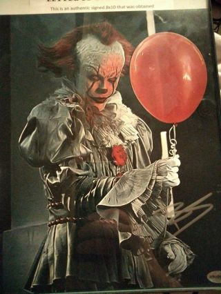 Bill Skarsgård Autographed 8x10 Photo Actor It Pennywise The Dancing Clown T