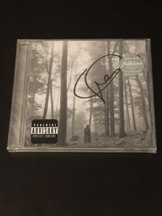 Taylor Swift Hand Signed Autographed Folklore Cd From Her Fan Club