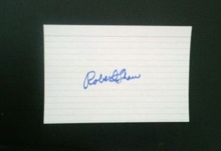 Robert Shaw Signed 4x6 Index Card Autograph - Jaws