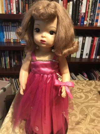 Vintage Terri Lee 16” Untagged Dress Pink Tulle Taffeta Gown Dress - No Doll