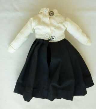 RARE VOGUE JILL 1958 TAGGED OFFICE OUTFIT ONLY,  BLACK COTTON SKIRT,  WHITE BLOUSE 3