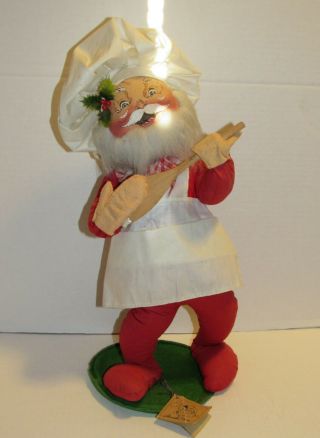 Vintage Annalee Christmas Doll 18 " Santa Claus Chef 1988