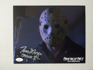 Tom Morga Signed Friday The 13th Jason Voorhees Part 5 8x10 Photo Bas Jsa B