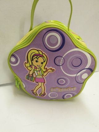 Polly Pocket Doll&accessories Carry Case Storage Bag By Tara 2003 Purple&green