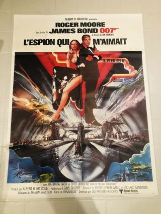 James Bond 007 - The Spy Who Loved Me - French Grande Movie Poster 1977