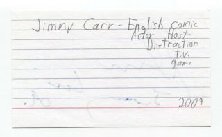 Jimmy Carr Signed 3x5 Index Card Autographed Signature Comedian 2