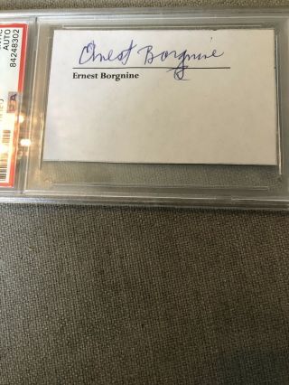 Autographed Ernest Borgnine Cut Signature PSA Certified Signed 2