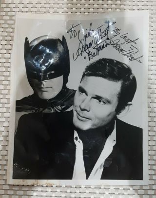 Adam West As Batman 8x10 Black And White Autographed Photo Television