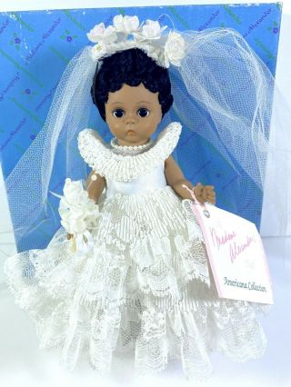 764 Madame Alexander Doll 8 " Bride Wedding 336 Black Aa