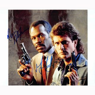 Mel Gibson & Danny Glover - Lethal Weapon (88520) Authentic Autographed 8x10,