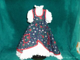 Vtg Tagged Gown For 14 " - 15 " Furga Italy Doll
