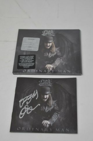 Ozzy Osbourne Signed Cd Ordinary Man Booklet Autopen Autographed Insert